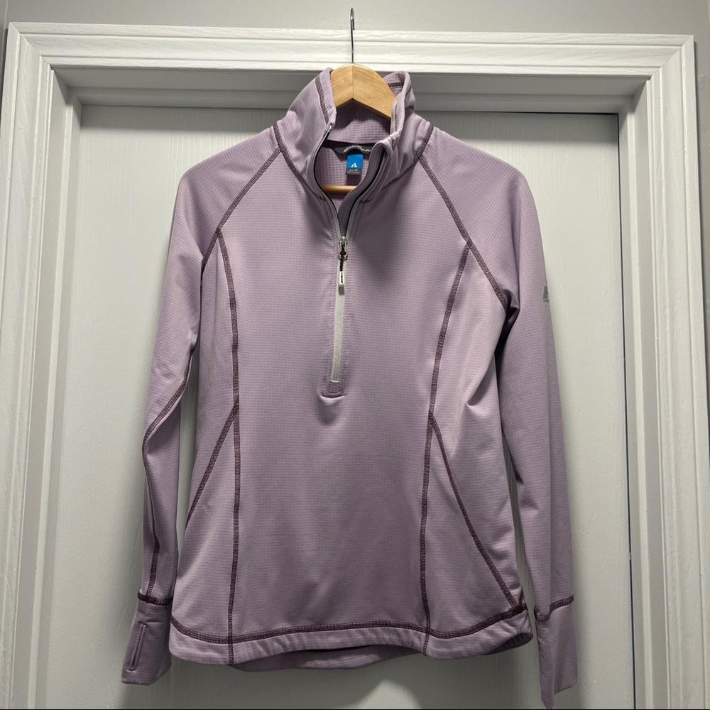 Eddie Bauer First Ascent Woman’s M Medium Lightweight Half Zip Pullover Lavender